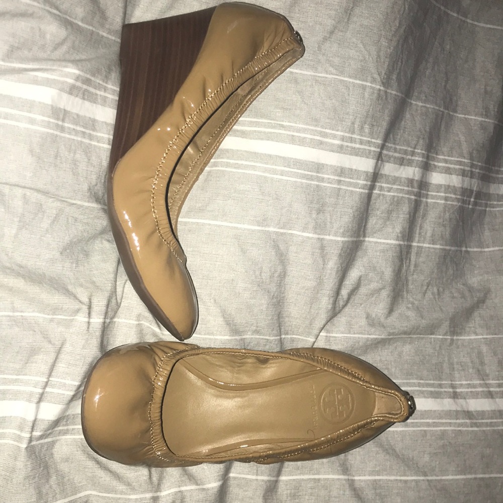 Tory Burch Patent Leather Wedges 9.5